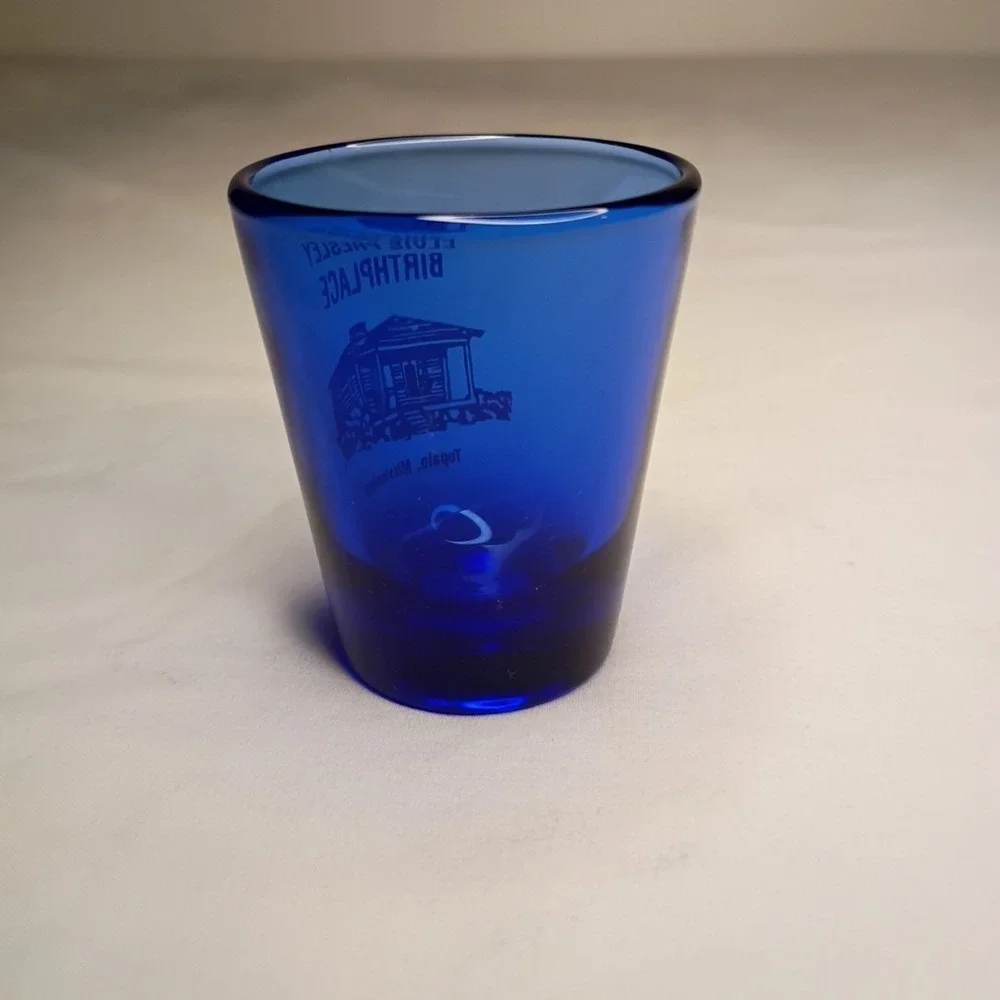Elvis Presley Birthplace Shot Glass Made in USA Souvenir Tupelo Mississippi‎